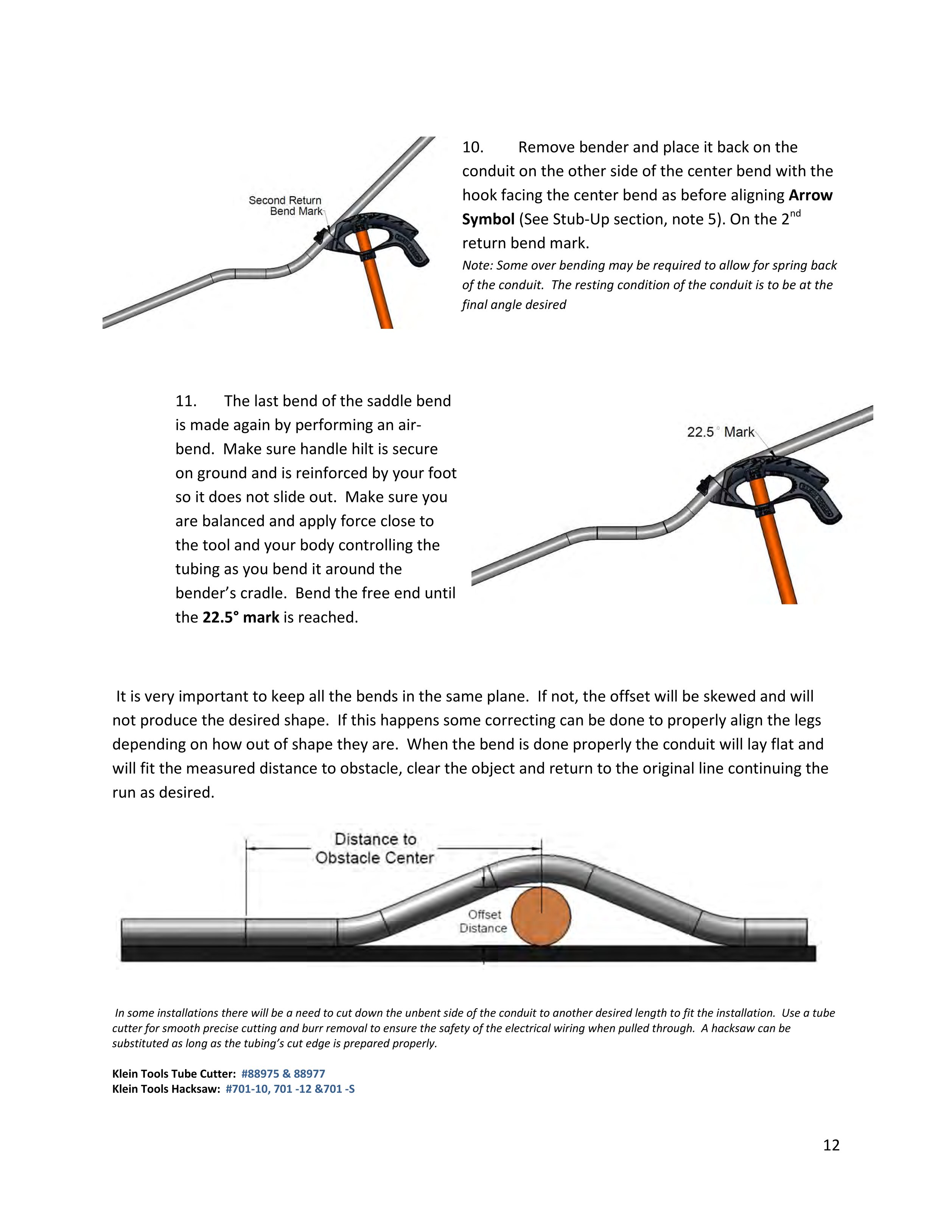 Conduit Bender Guide Klein Tools