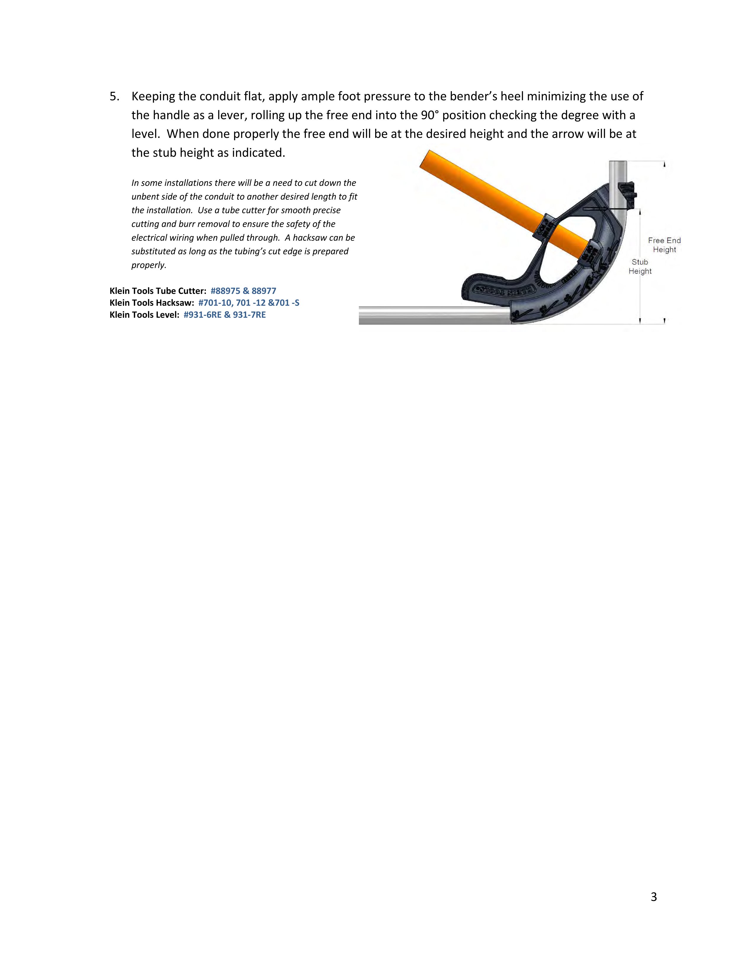 Conduit Bender Guide Klein Tools